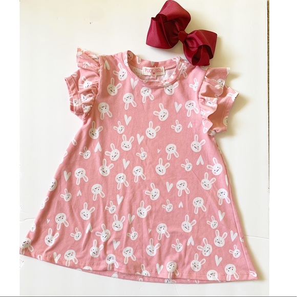 3T bunny shirt + bow! - Picture 3 of 5